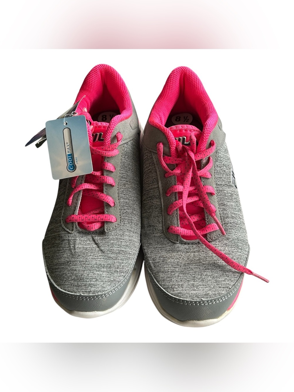 Fila Gray and Pink Women's Athletic Shoes